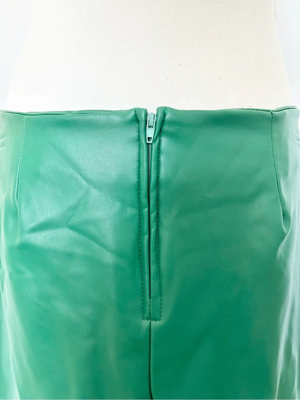 Altar'd State Emerald Green Faux Leather Mini Skirt